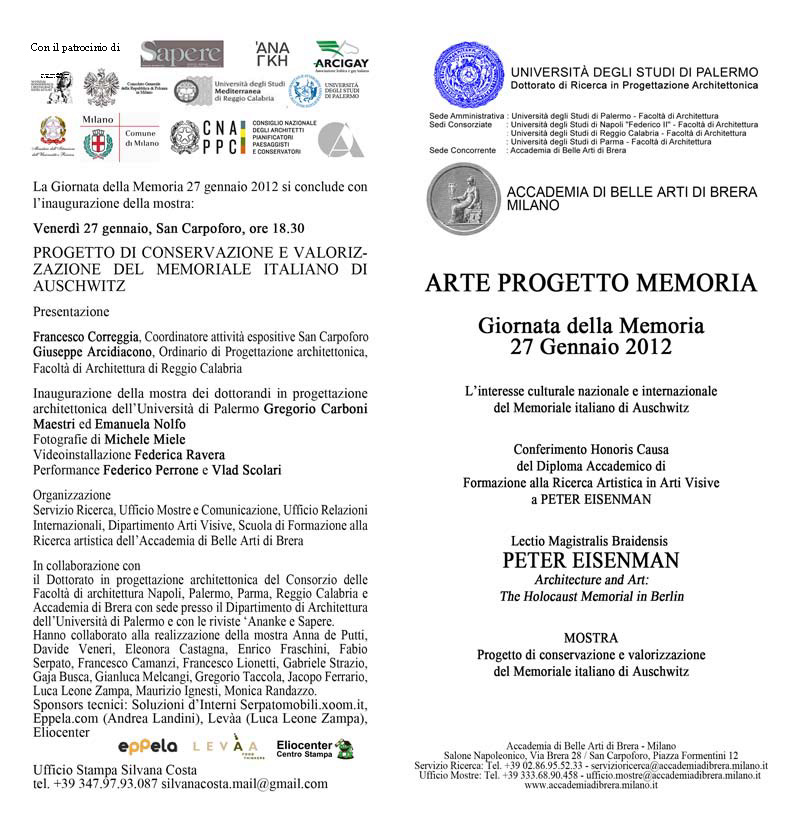 Giornata della Memoria 2012
